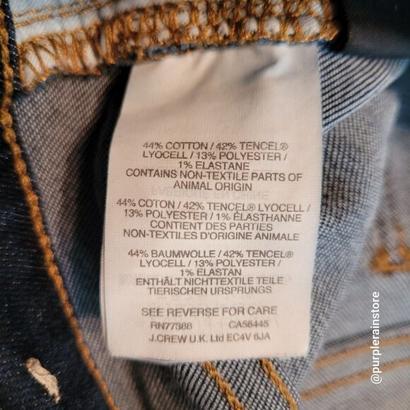 Madewell Jeans Size 27 Skinny 9" High Rise Tummy Control Larkspur Wash F8990 - Picture 6 of 12